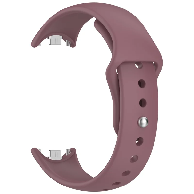 Watch Band for Xiaomi Smart Band 10 NFC / 10 / 9 NFC / 9 / 8 NFC / 8 Reverse Buckle Silicone Wrist Strap - Smoky Purple