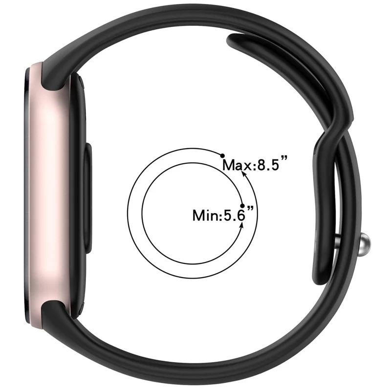 Watch Band for Xiaomi Smart Band 10 NFC / 10 / 9 NFC / 9 / 8 NFC / 8 Reverse Buckle Silicone Wrist Strap - Smoky Purple