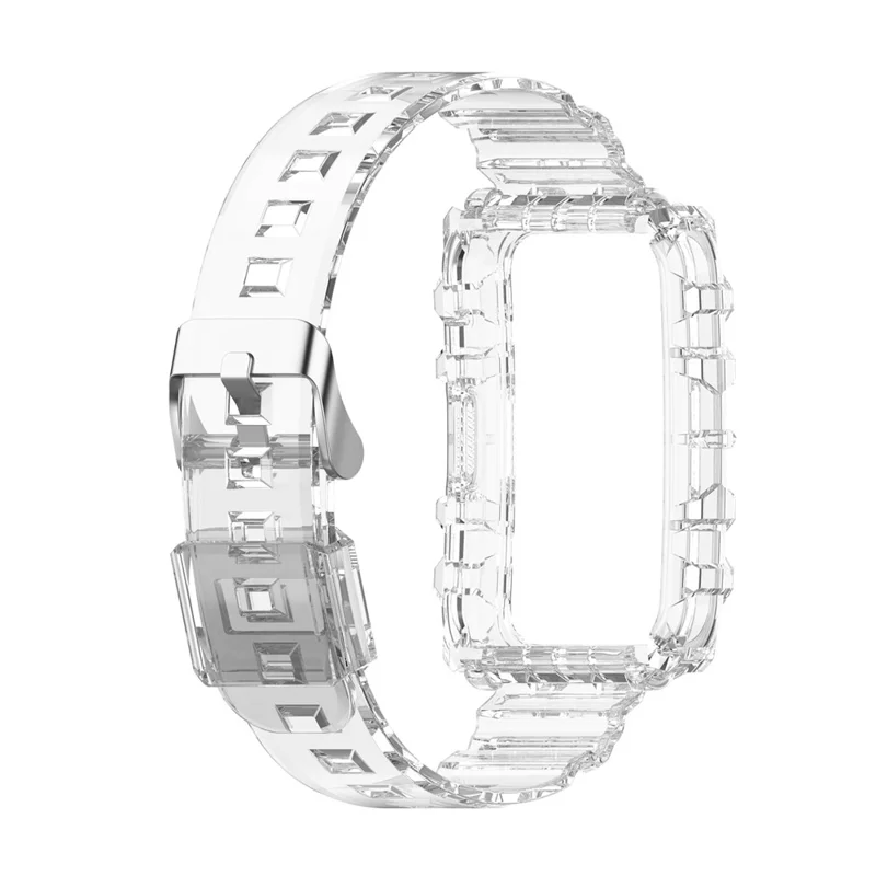 Transparent TPU Integrated Smart Watch Band Wrist Strap Frame for Huawei Watch Fit / Fit 2 / Fit New, One Size - Transparent