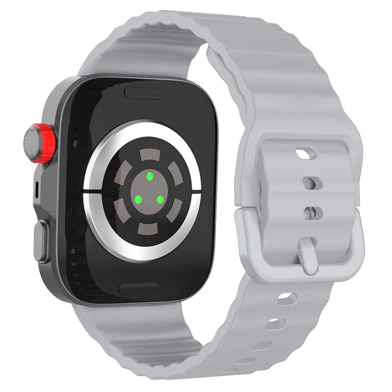 Replacement Silicone Strap for Huawei Watch Fit 3 / 4 / 4 Pro Wave Pattern Smart Watch Wrist Band - Light Grey