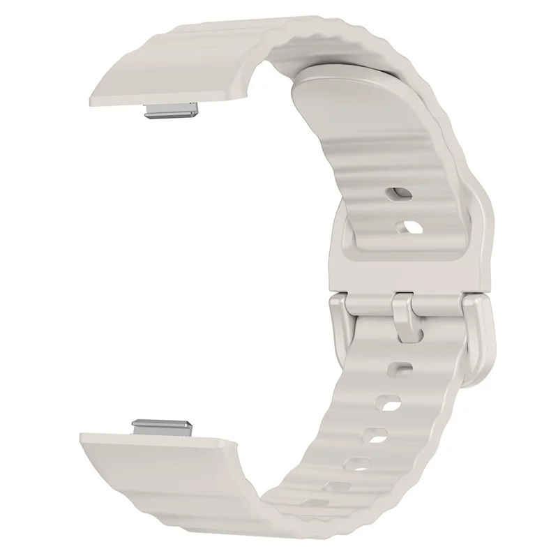 Replacement Silicone Strap for Huawei Watch Fit 3 / 4 / 4 Pro Wave Pattern Smart Watch Wrist Band - Starlight