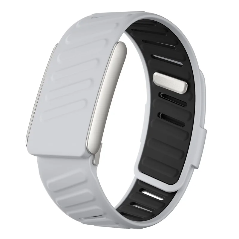 For WHOOP 5.0 Replacement Strap Dual Color Design Silicone Watch Band - Light Grey / Black