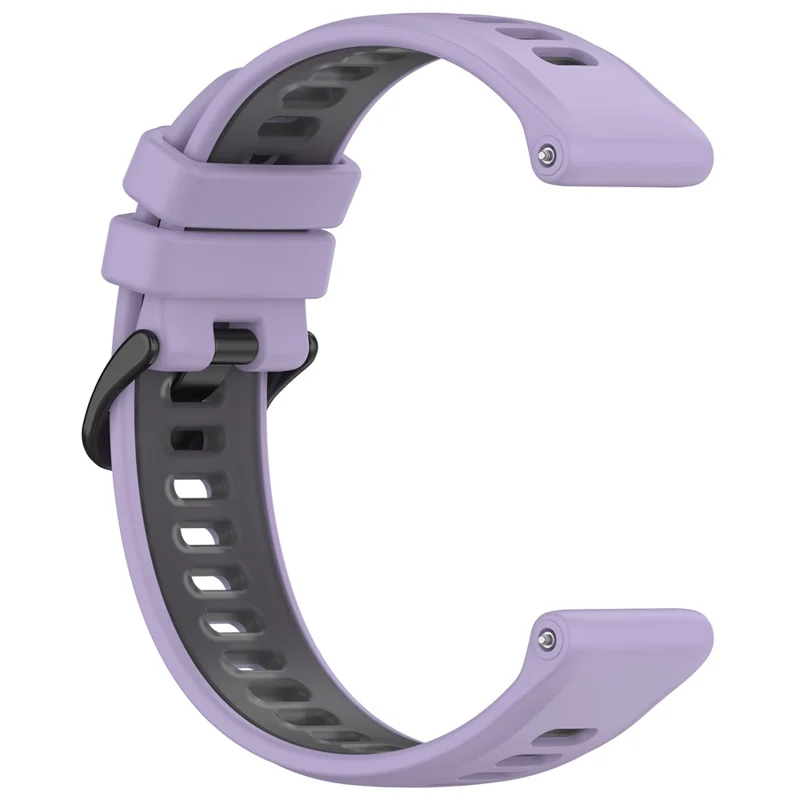Cinturino di ricambio da 22 mm per Garmin Forerunner 970 / 570 47mm / 265 Fascia per Orologio in Silicone Design Multiforato - Viola / Nero