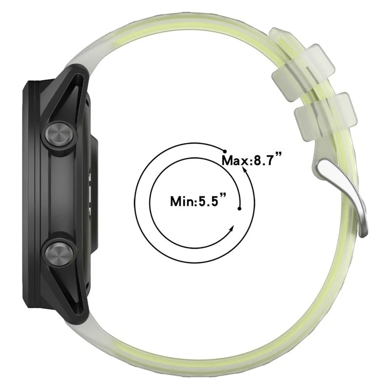 Correa de repuesto para Garmin Forerunner 570 47 mm / 970 / 265 / 265 Music / Venu 3 Diseño de color gelatina Correa de reloj suave de TPU - Morado