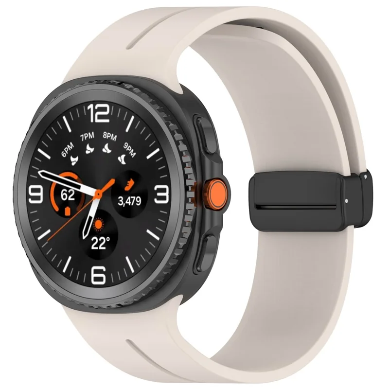 Replacement Strap for Samsung Galaxy Watch Ultra 2 / Galaxy Watch8 44mm / 40mm / Watch8 Classic 43mm / 47mm Silicone Watch Band - Starlight