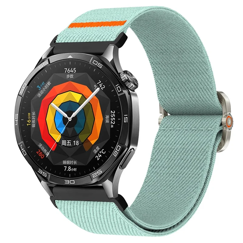 For Samsung Galaxy Watch7 44mm / 40mm Nylon Watch Band 20mm Elastic Wrist Strap - Light Blue