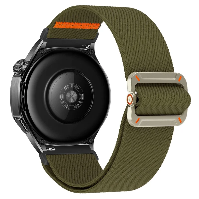 Correa de Reloj de Nailon para Huawei Watch GT 5 de 46 mm, Banda Elástica de 22 mm - Verde Ejército Oscuro