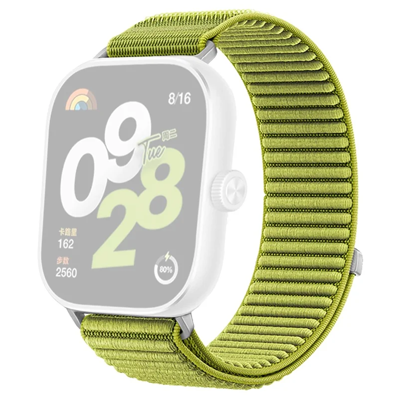 For Xiaomi Redmi Watch 5 / 4 Wrist Strap Magic Tape Nylon Woven Watch Band - Green