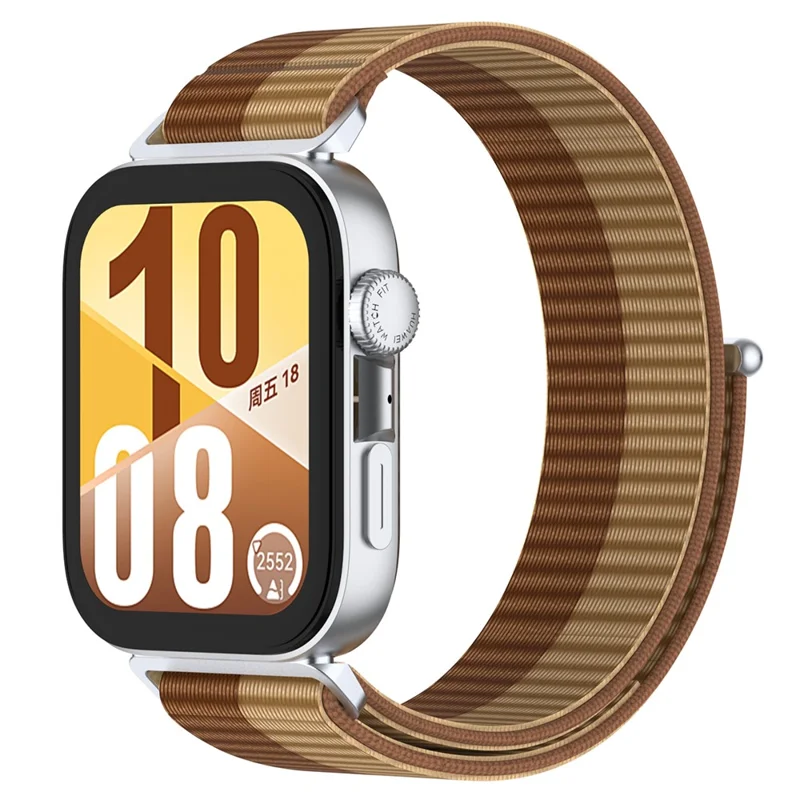 Watch Strap for Huawei Watch Fit 4 Pro / Fit 4 / Fit 3 Adjustable Nylon Loop Band - Brown