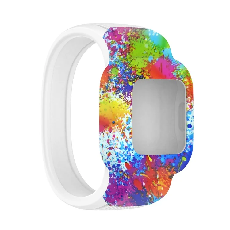 Modèle D'impression de Remplacement de la Gueule de Montre en Silicone Bandon Pour Garmin Vivofit jr 3, Taille: S - Couleur Peinte