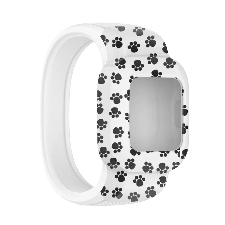 Pattern Printing Replacement Silicone Watch Band Wrist Strap for Garmin Vivofit jr 3, Size: S - Paw Print