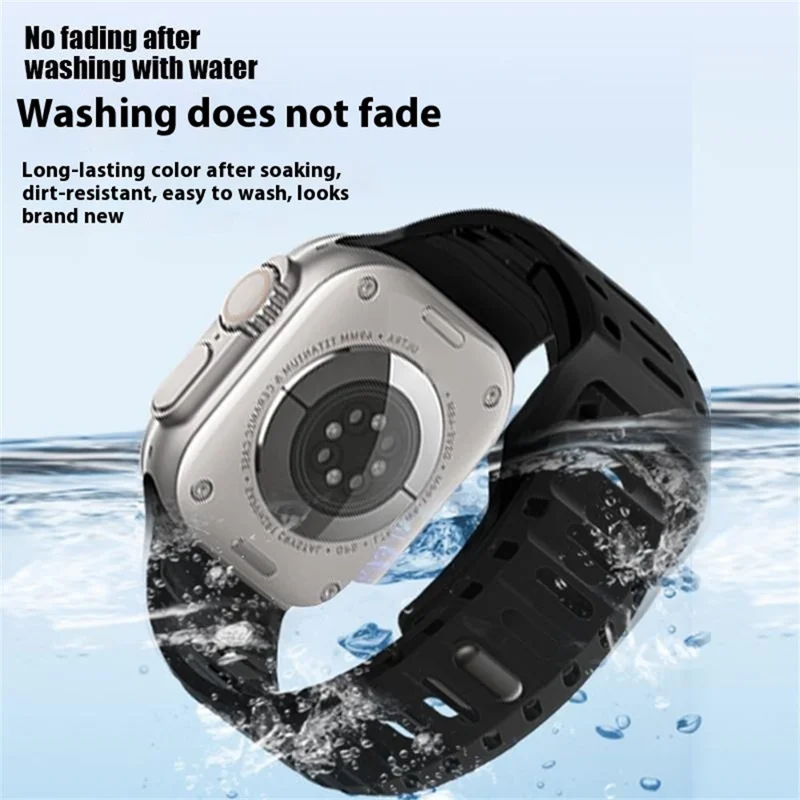 Silicone Band for Apple Watch Series 10 Ultra 9 8 7 SE 6 5 4 3 2 1 46mm 49mm 45mm 44mm 42mm Adjustable Watch Strap - Lavender