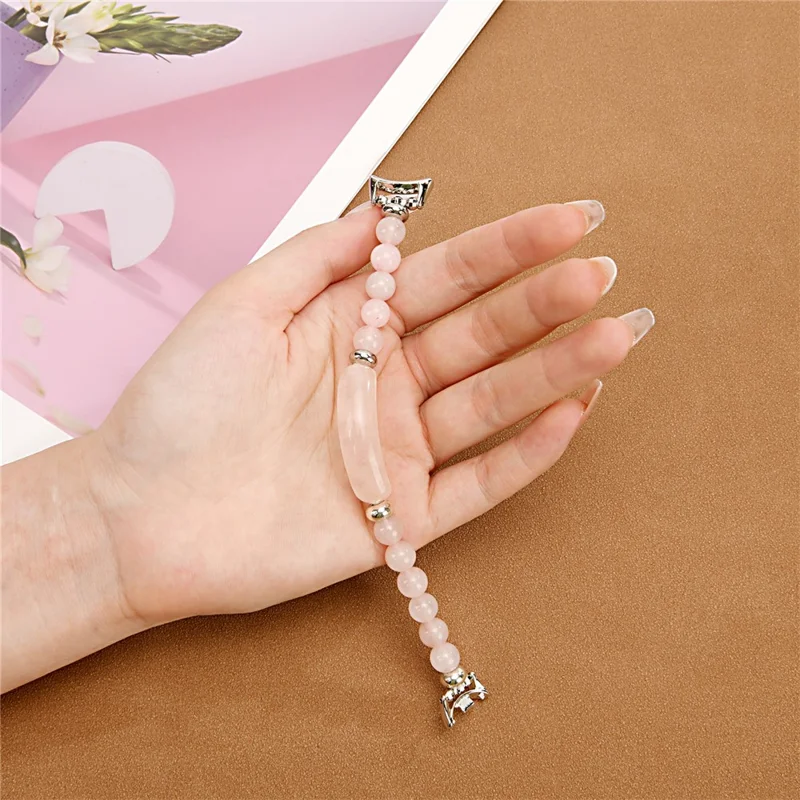 Correa de Pulsera Elegante con Cuentas para Xiaomi Smart Band 9 / 8 - Rosa
