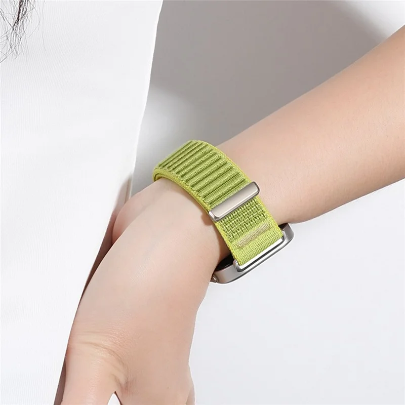 For Xiaomi Smart Band 9 Pro / 8 Pro Wrist Strap Magic Tape Nylon Woven Watch Band - Light Purple
