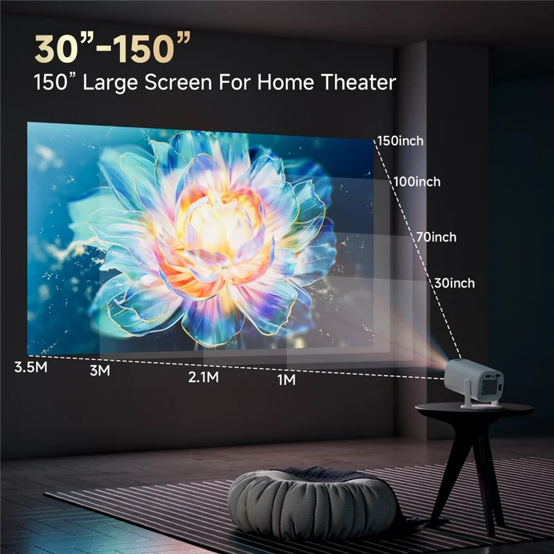 Mini Projetor P30 Pro 720P HD Portátil para Teatro em Casa - Plugue dos EUA
