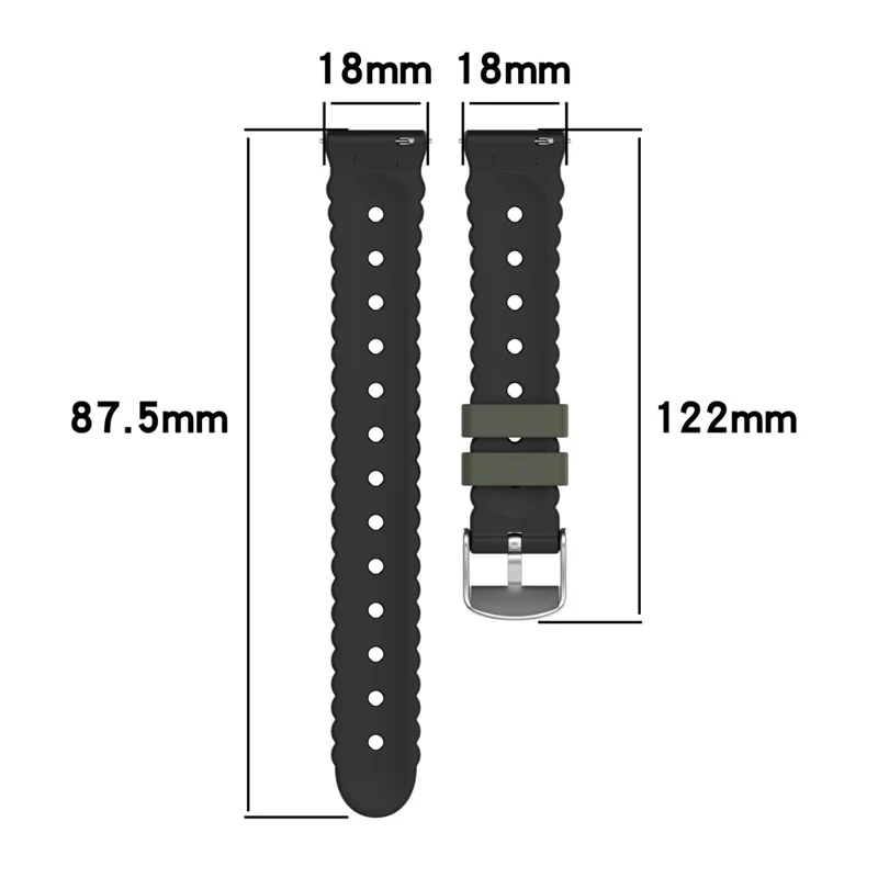 18mm Silicone Strap for Huawei Watch GT 5 Pro 42mm  /  5 41mm  /  4 41mm Sunflower Pattern Dual Color Watch Band - White  /  Pink