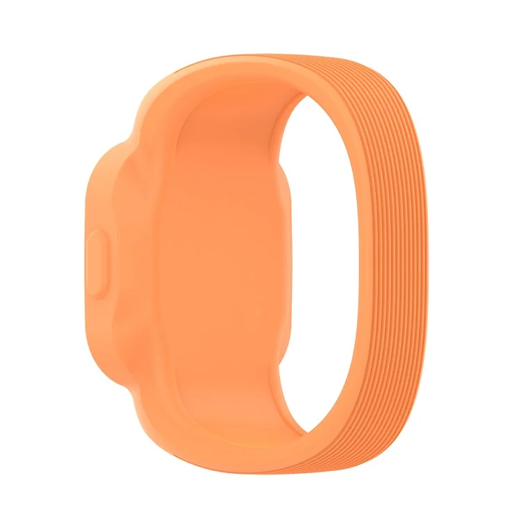 Solid Color Replacement Silicone Watch Band Wrist Strap for Garmin Vivofit jr 3, Size: S - Orange