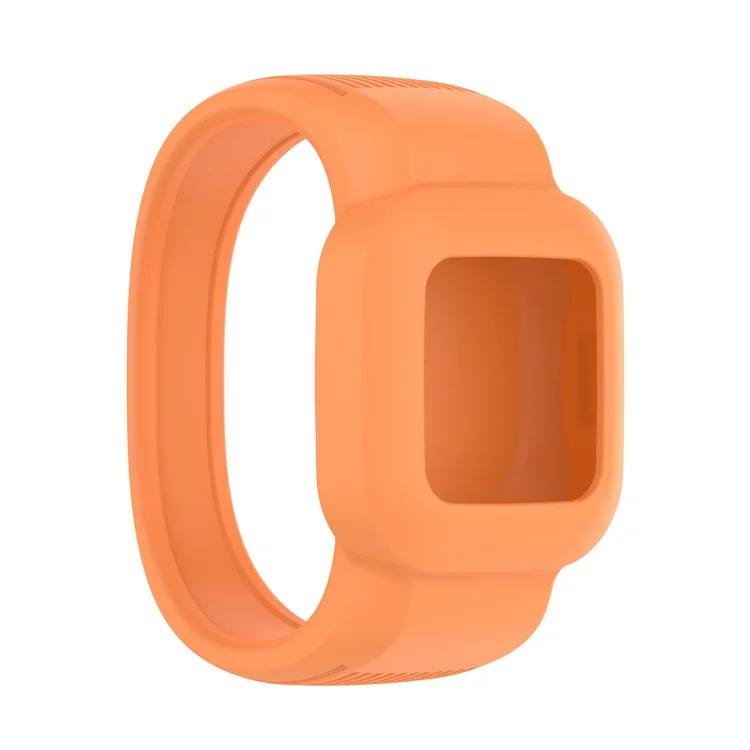 Solid Color Replacement Silicone Watch Band Wrist Strap for Garmin Vivofit jr 3, Size: S - Orange