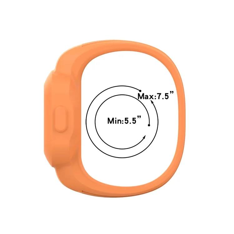 Solid Color Replacement Silicone Watch Band Wrist Strap for Garmin Vivofit jr 3, Size: S - Orange