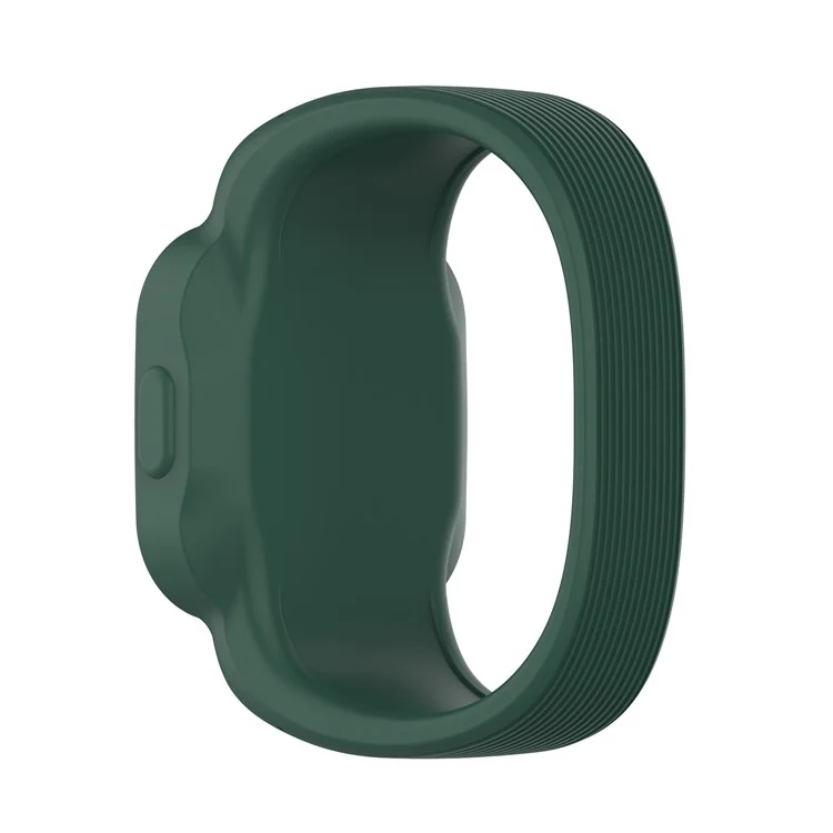 Solid Color Replacement Silicone Watch Band Wrist Strap for Garmin Vivofit jr 3, Size: S - Blackish Green