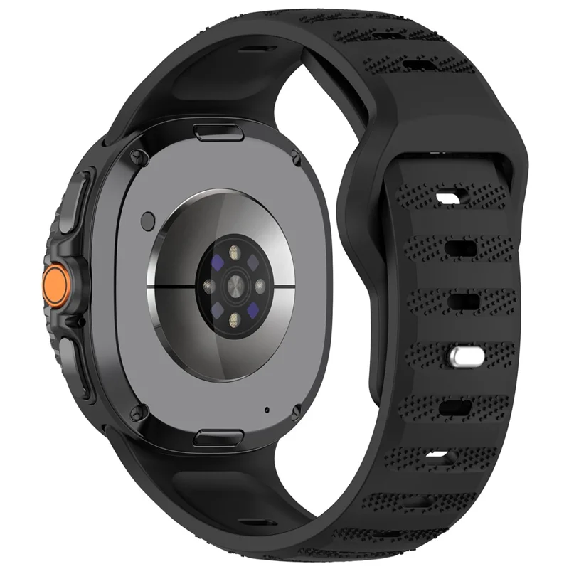 Replacement Strap for Samsung Galaxy Watch8 44mm / 40mm / Watch8 Classic 46mm Dot Pattern Silicone Watch Band - Black