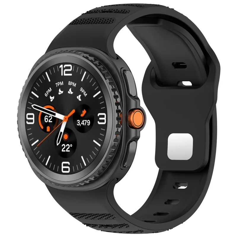 Replacement Strap for Samsung Galaxy Watch8 44mm / 40mm / Watch8 Classic 46mm Dot Pattern Silicone Watch Band - Black