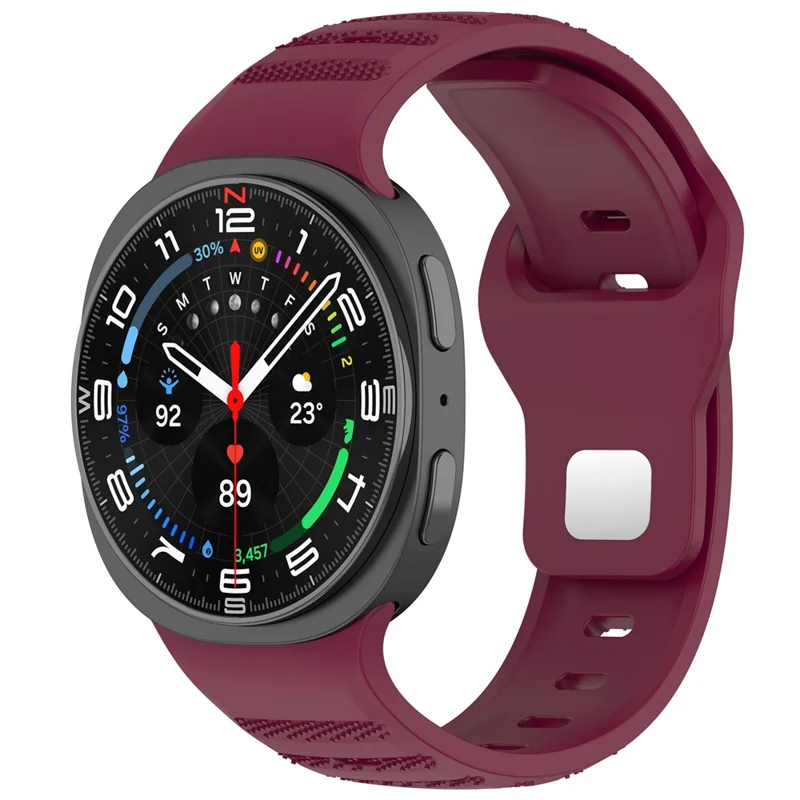 Replacement Strap for Samsung Galaxy Watch8 44mm / 40mm / Watch8 Classic 46mm Dot Pattern Silicone Watch Band - Wine Red