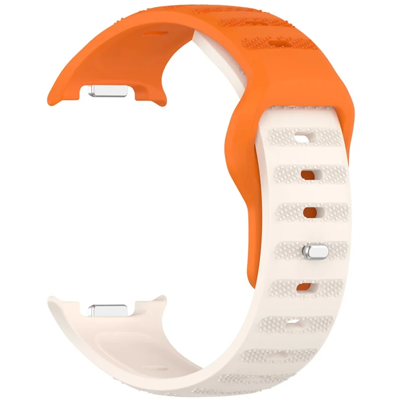 Replacement Strap for Samsung Galaxy Watch Ultra 2 / Watch8 / Watch8 Classic Dot Pattern Silicone Watch Band - Starlight / Orange