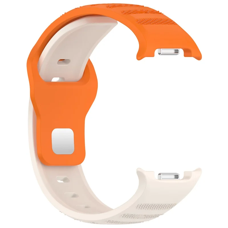 Replacement Strap for Samsung Galaxy Watch Ultra 2 / Watch8 / Watch8 Classic Dot Pattern Silicone Watch Band - Starlight / Orange