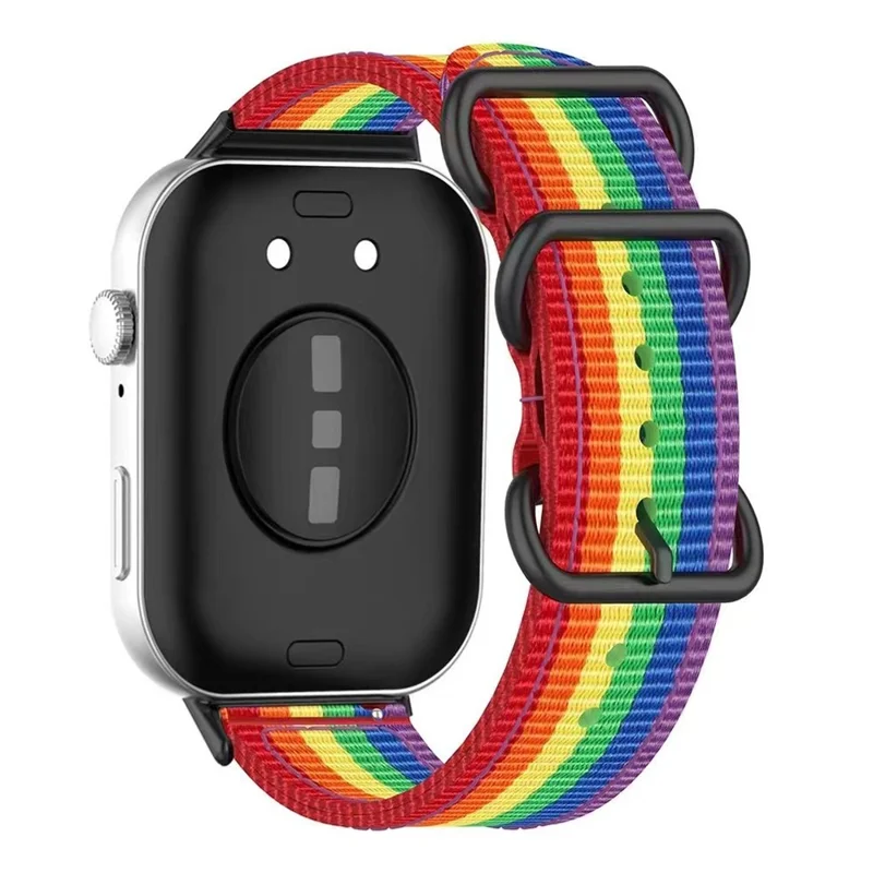 Watch Strap for Huawei Watch Fit 4 Pro / Fit 4 / Fit 3 Nylon Adjustable Wrist Band - Rainbow Color