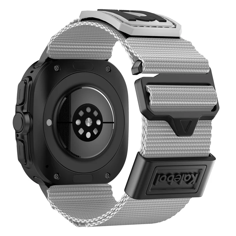 KALEBOL For Samsung Galaxy Watch Ultra 47mm Braided Nylon Wrist Strap Sport Watch Band - Grey