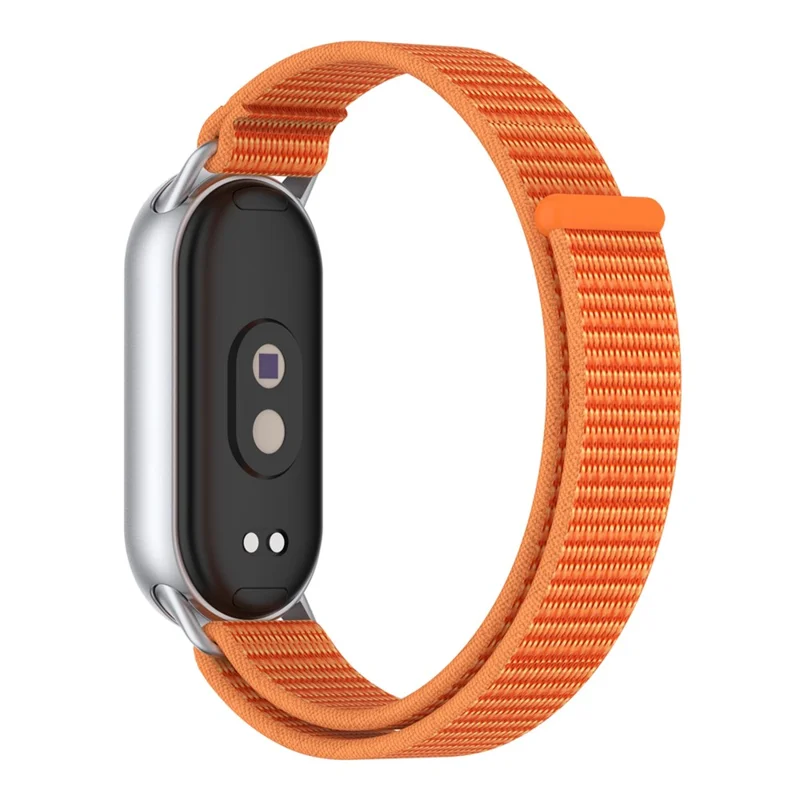 Wrist Strap for Xiaomi Smart Band 10 / 9 / 8 Magic Tape Nylon Loop Watch Band - Orange