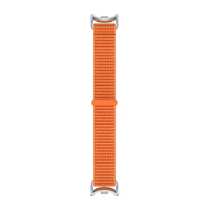 Wrist Strap for Xiaomi Smart Band 10 / 9 / 8 Magic Tape Nylon Loop Watch Band - Orange