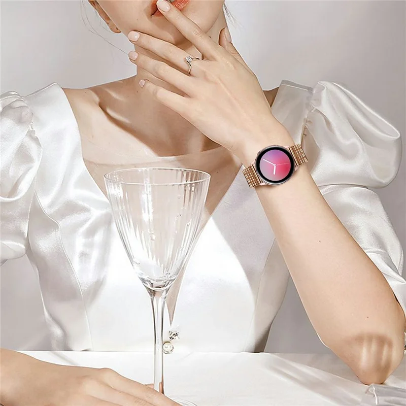 Correa para Garmin Vivoactive 4 de 7 eslabones - Acero inoxidable electropulido - Oro rosa