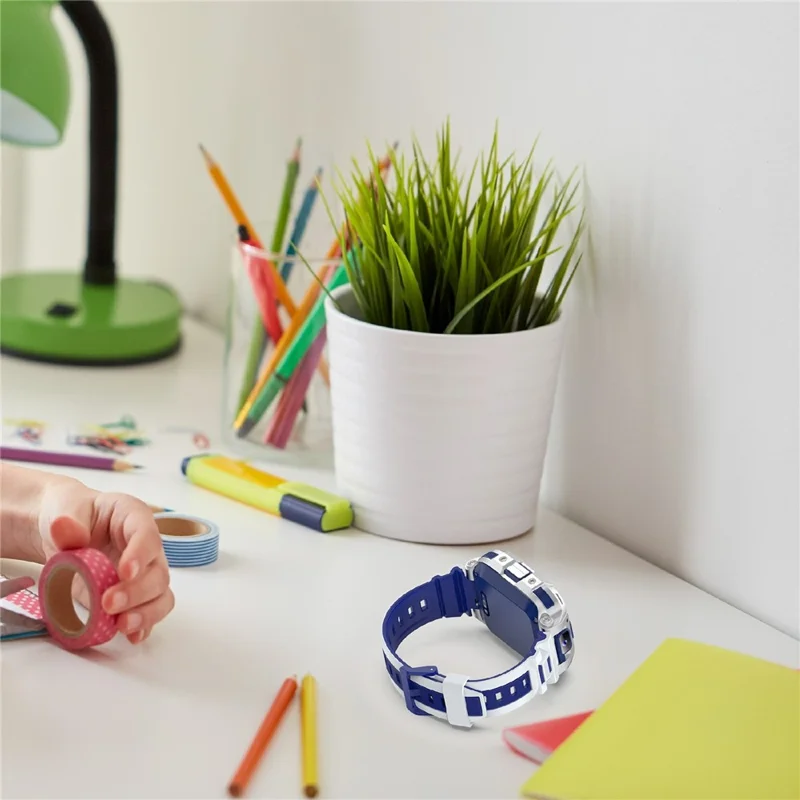 Pulseira de Relógio Infantil de 16MM Compatível com Honor Choice Whizkid 2Pro Pulseira de Silicone Substituta - Roxo / Vermelho