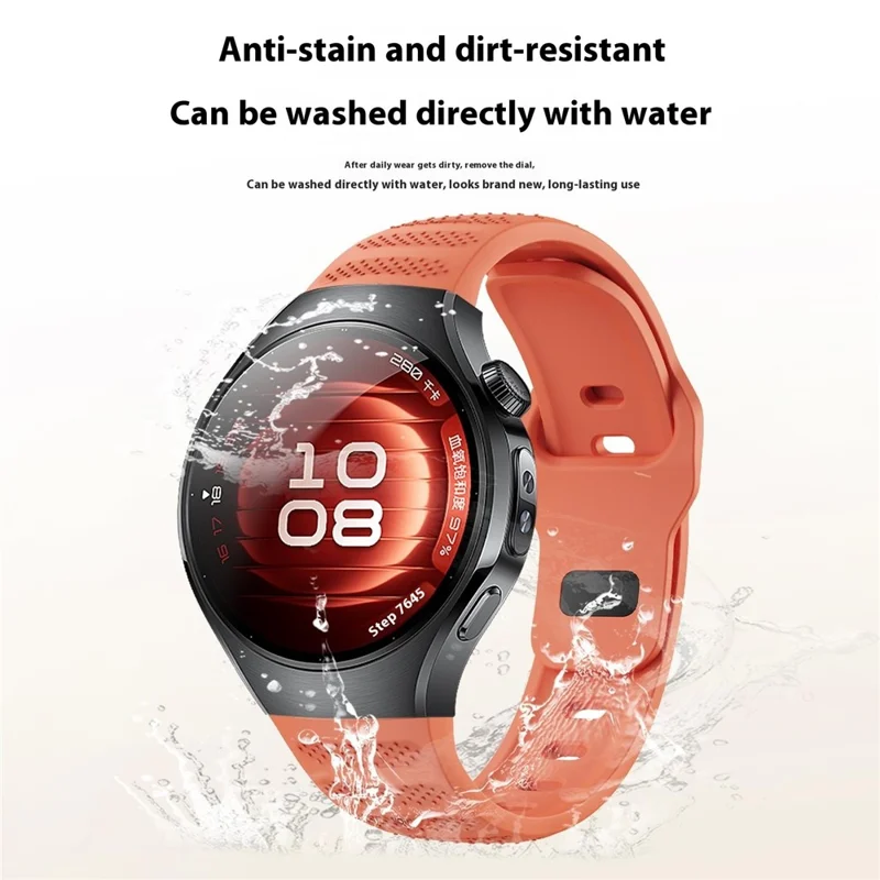 Für Huawei Watch 5 42mm Smartwatch Band Punktetextur Silikon Armband - Grün
