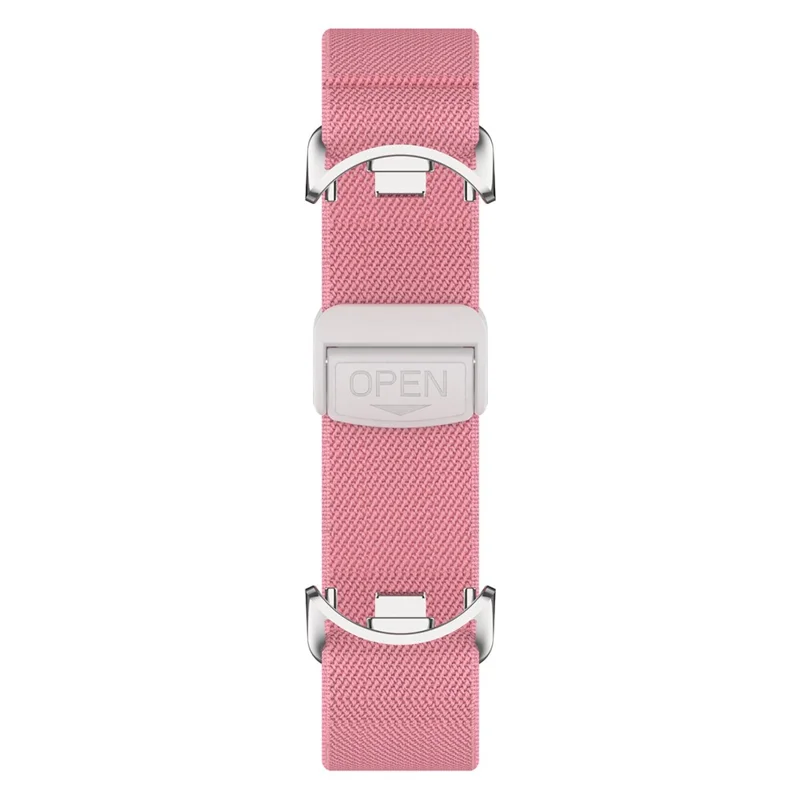 Nylon Watch Strap for Xiaomi Smart Band 10 / 9 / 9 NFC / 8 Magnetic Clasp Adjustable Wristband - Pink