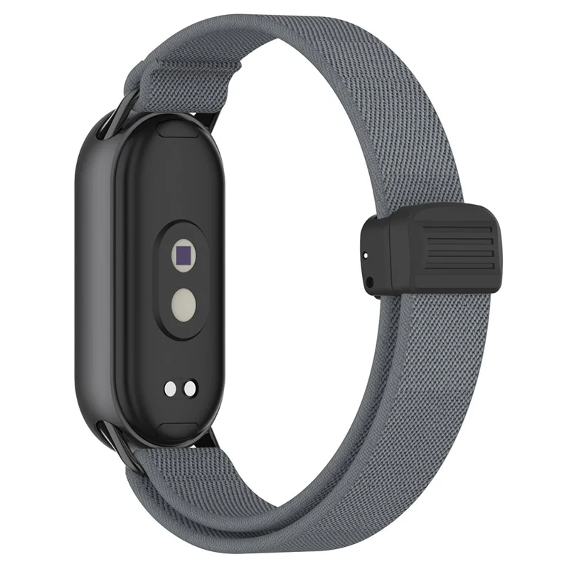 Nylon Watch Strap for Xiaomi Smart Band 10 / 9 / 9 NFC / 8 Magnetic Clasp Adjustable Wristband - Charcoal