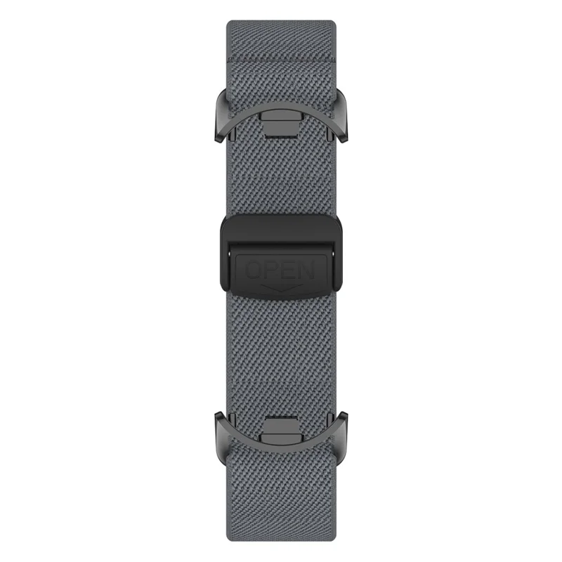Nylon Watch Strap for Xiaomi Smart Band 10 / 9 / 9 NFC / 8 Magnetic Clasp Adjustable Wristband - Charcoal