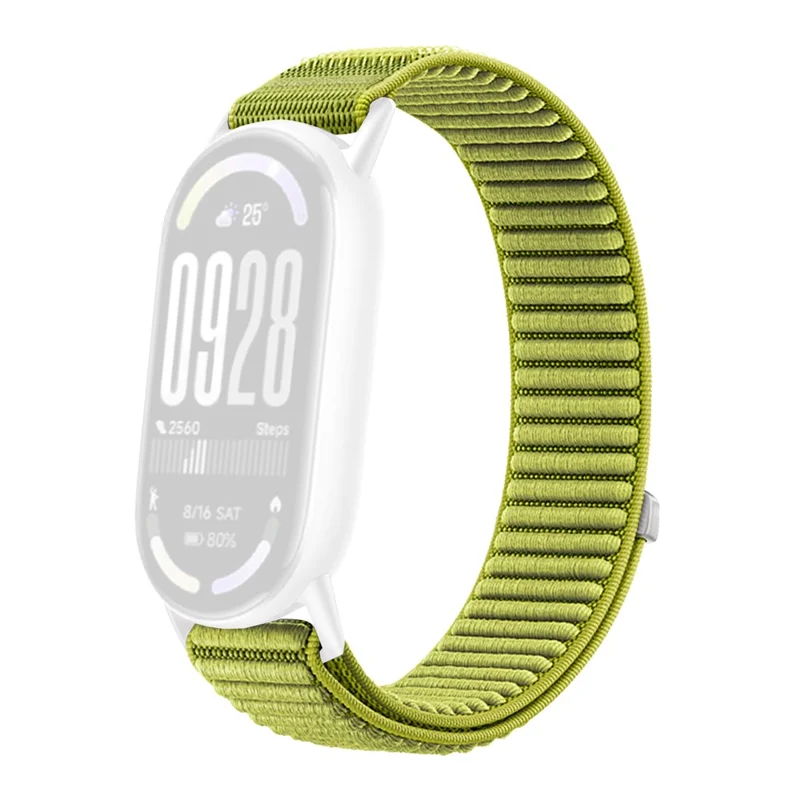 Wrist Strap for Xiaomi Smart Band 10 / 9 / 8 Magic Tape Nylon Woven Watch Band - Green