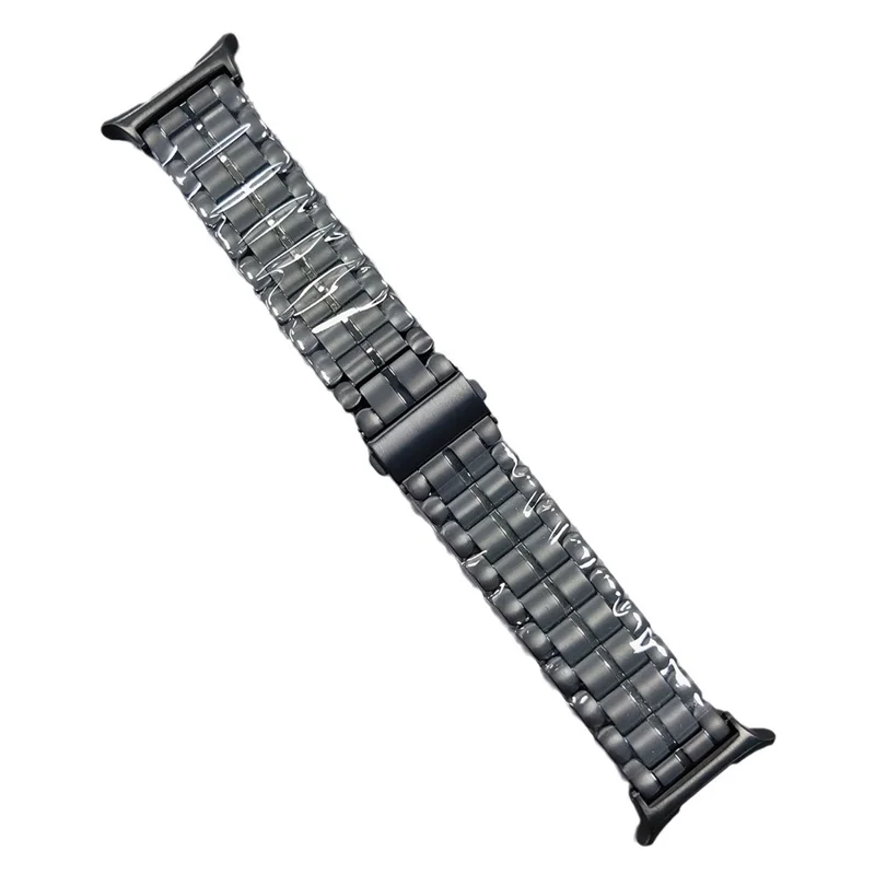 Watch Band for Samsung Galaxy Watch8 44mm / 40mm / Watch8 Classic 46mm Semicircular Design Titanium Alloy 5-Bead Wrist Strap - Black