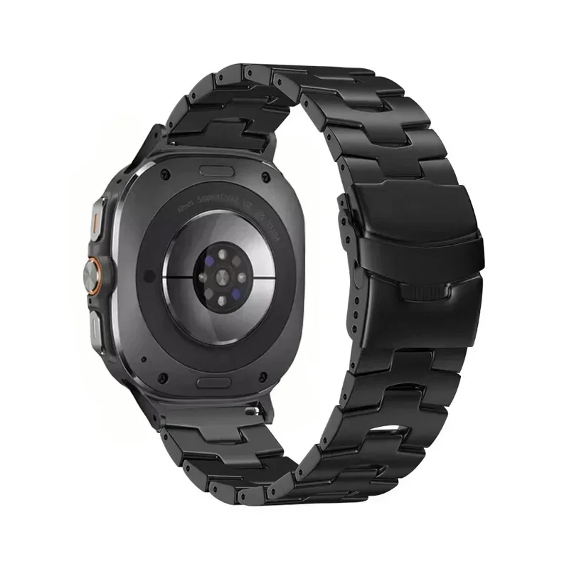 Wrist Band for Samsung Galaxy Watch8 44mm / 40mm / Watch8 Classic 46mm Oracle Bone Shape Titanium Alloy Watch Strap - Black