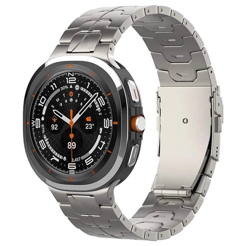 Ремешок для Samsung Galaxy Watch8 44мм / 40мм / Watch8 Classic 47мм, титановый, с предохранительной застежкой - Титан