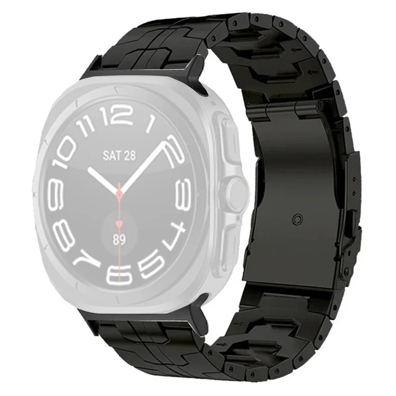 Watch Strap for Samsung Galaxy Watch8 44mm / 40mm / Watch8 Classic 46mm Titanium Alloy Wrist Band with Safety Buckle - Black