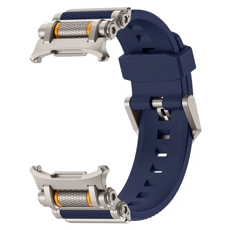 For Samsung Galaxy Watch Ultra 47mm Replacement Watch Band Gear Design TPU Strap - Titanium+Blue