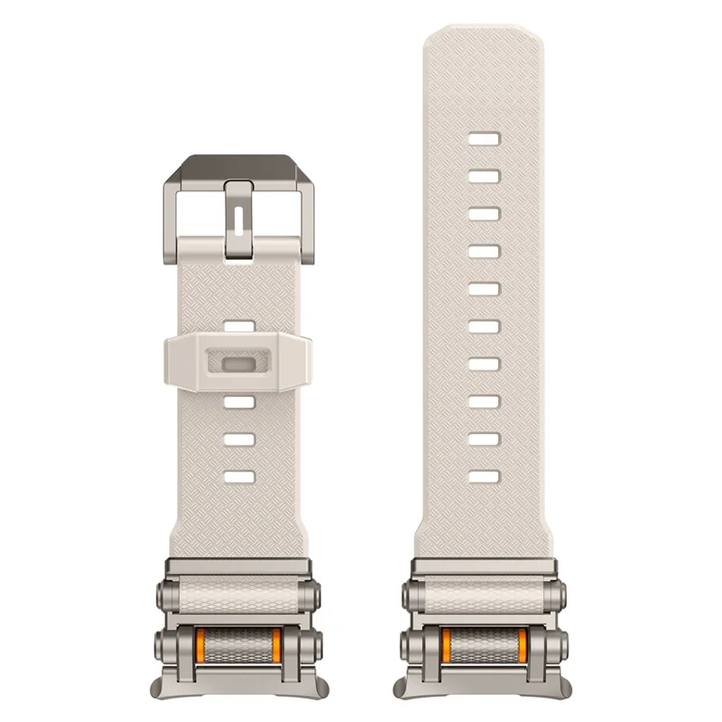 For Samsung Galaxy Watch Ultra 47mm Replacement Watch Band Gear Design TPU Strap - Titanium+Starlight