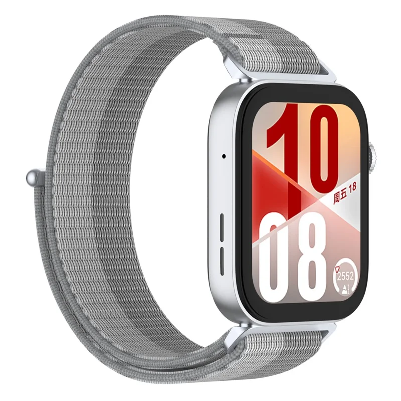 Pulseira KALEBOL para Huawei Watch Fit 4 Pro / Fit 4 / Fit 3 - Banda de Laço de Nylon Ajustável - Prata