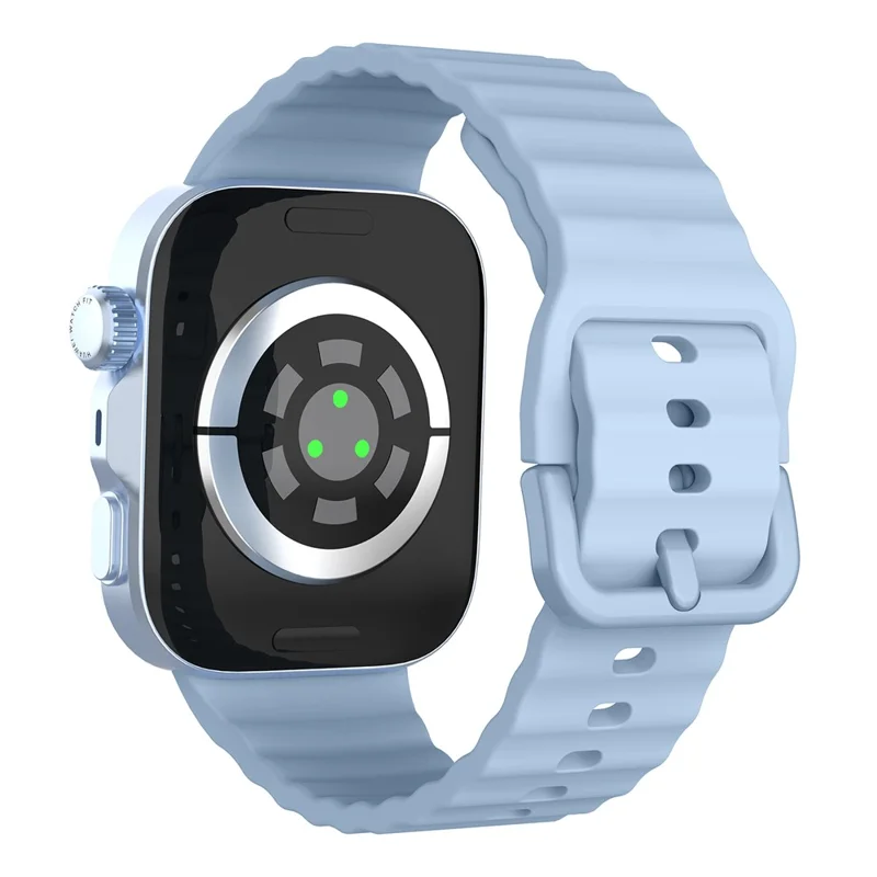 Pulseira de Silicone KALEBOL para Huawei Watch Fit 4 Pro / Fit 4 / Fit 3 Design de Ondas - Azul Bebê