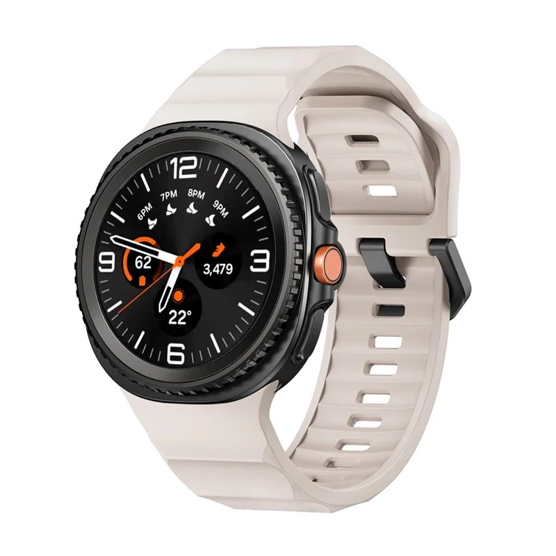 Pulseira KALEBOL para Samsung Galaxy Watch8 44mm / 40mm / Watch8 Classic 47mm em Formato de Onda de Silicone - Starlight
