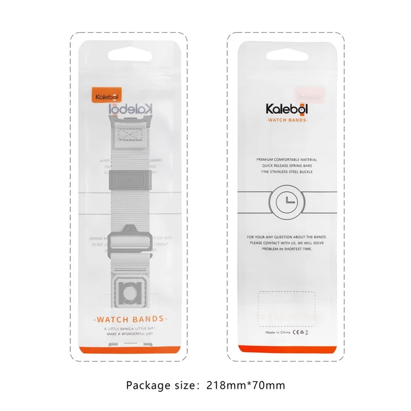 Pulseira KALEBOL de Nylon Trançado Esportiva para Samsung Galaxy Watch8 44mm / 40mm / Watch8 Classic 47mm / 43mm - Laranja